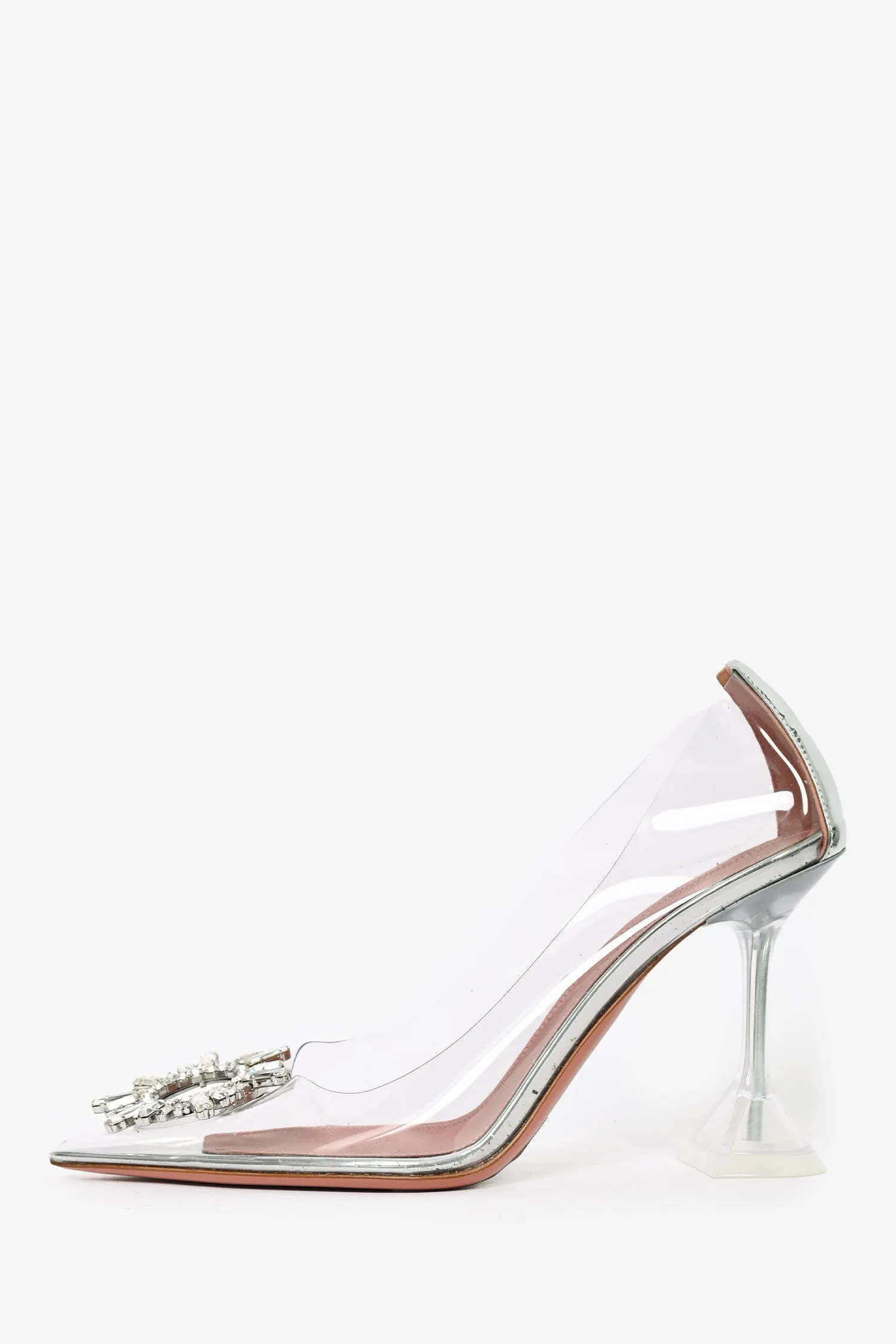 AMINA MUADDI Clear PVC Crystal Heels Size 37.5