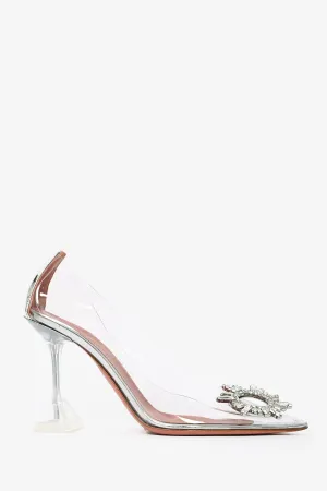 AMINA MUADDI Clear PVC Crystal Heels Size 37.5