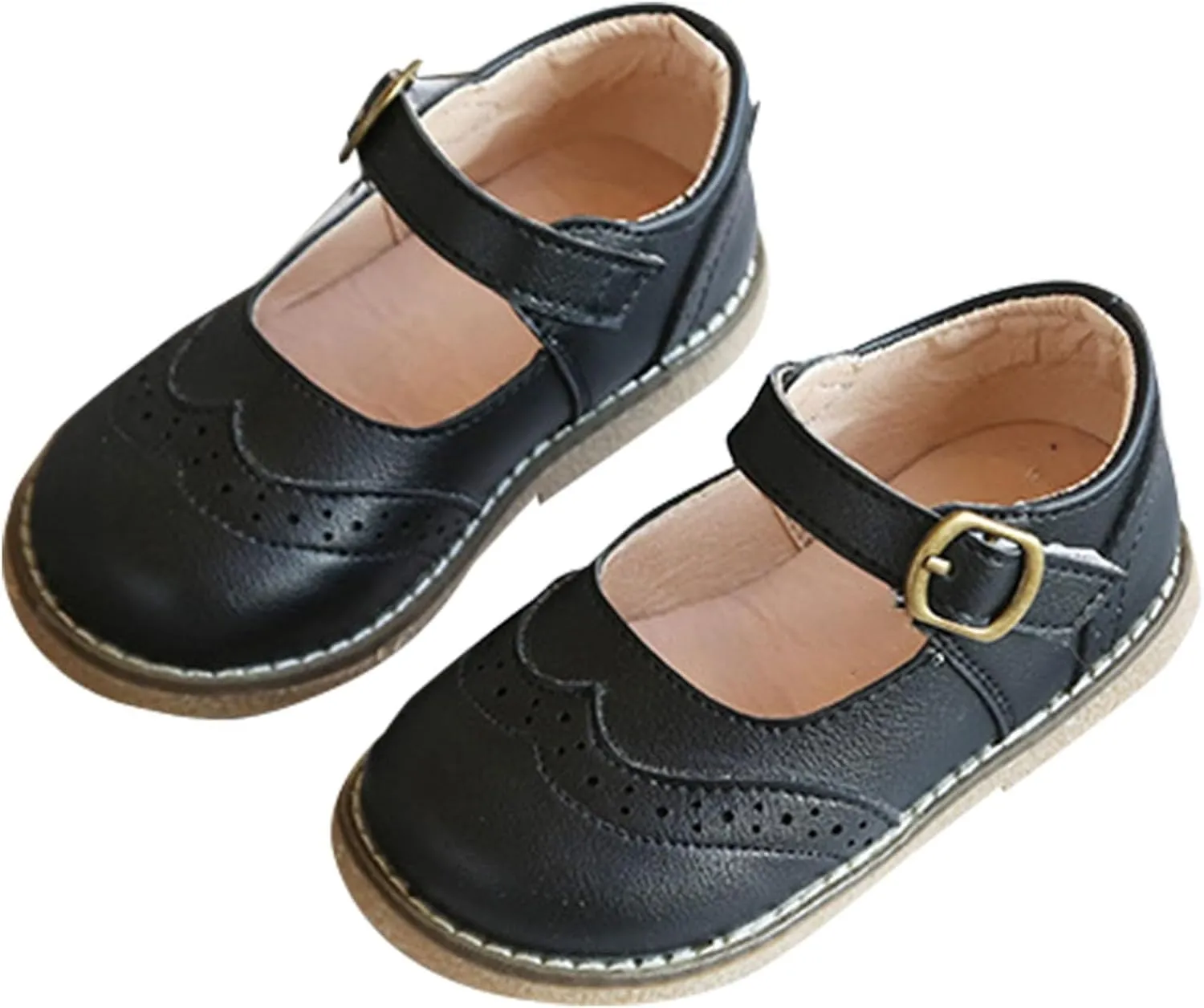 Baby Girls Dress Shoes Mary Jane Ballet Flats Flower Toddler Dress Shoes School Party Wedding Shoes