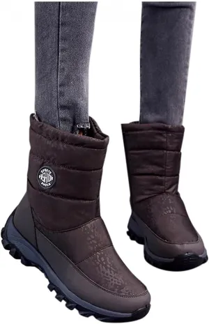 Bcshiye Women's Winter Snow Boots Fashion Outdoor Mid Calf Boot Waterproof Lightweight Warm Anti Slip Ankle Booties