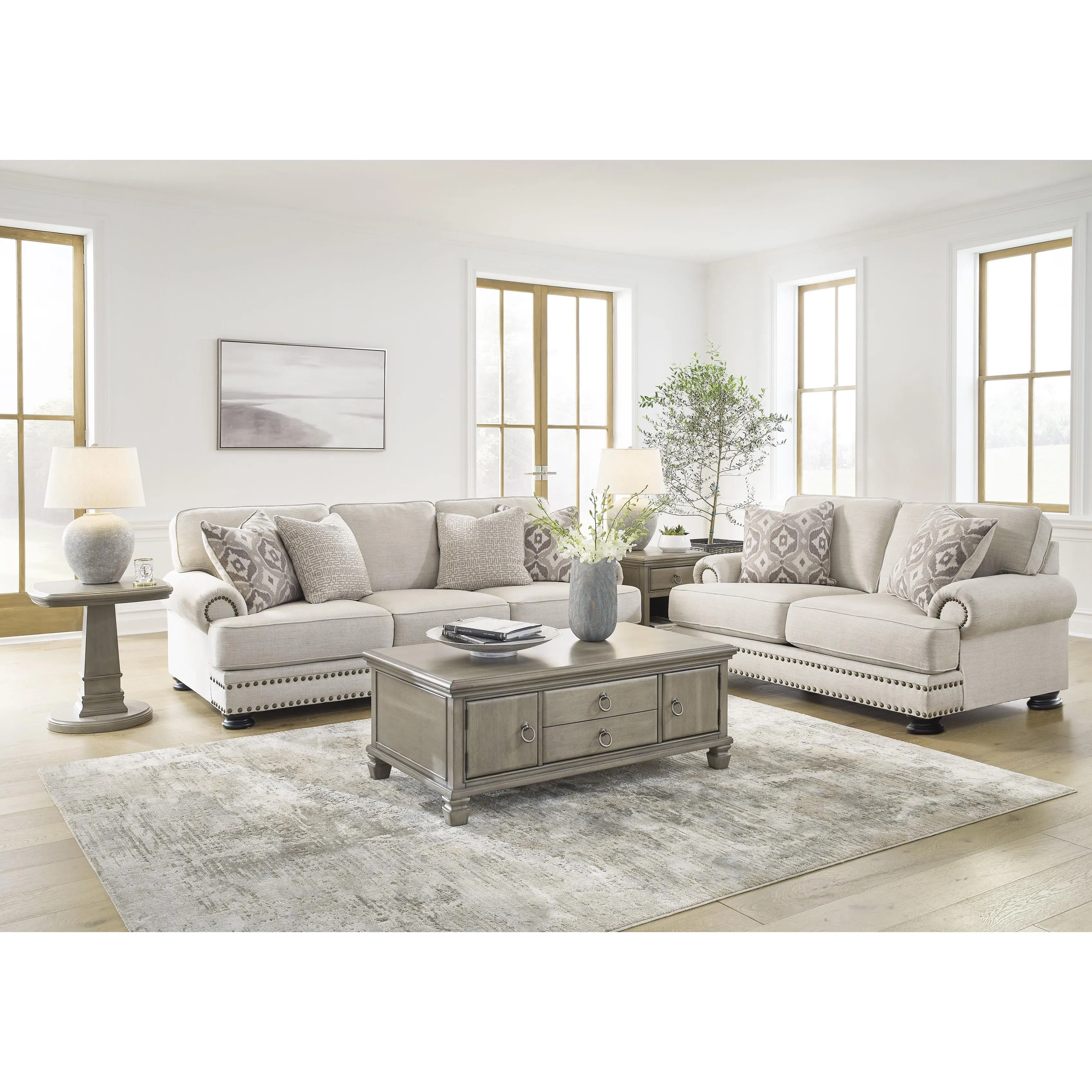 Benchcraft Merrimore Stationary Fabric Loveseat 6550435