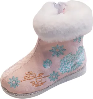 Chinese New Year Shoes Warm Cotton Boots Embroidered Boots National Boots Cotton Boots Toddler Boots