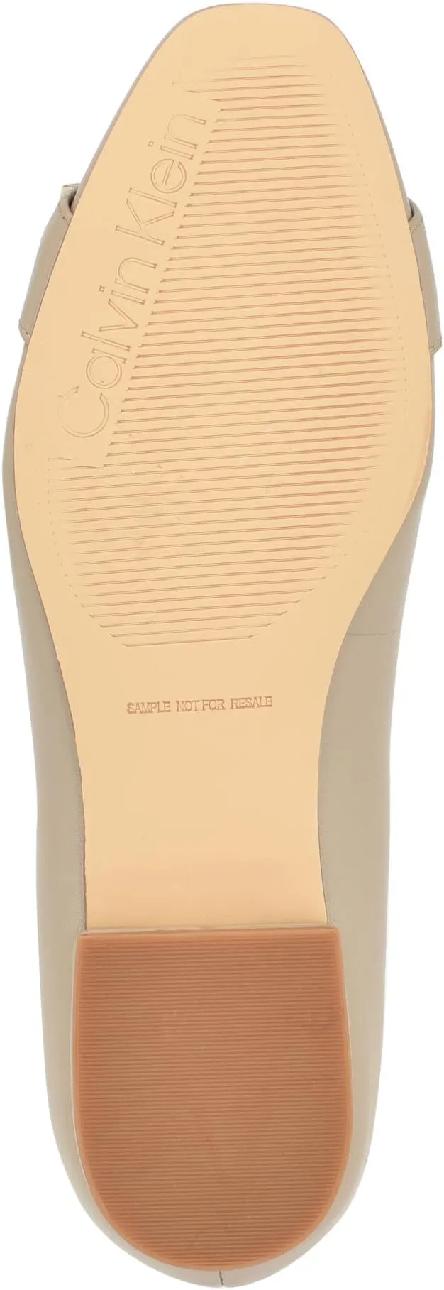 Crystil Calvin Klein Ballerinas, Taupe Leather