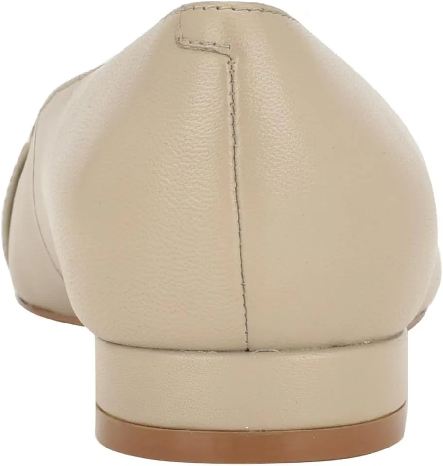Crystil Calvin Klein Ballerinas, Taupe Leather