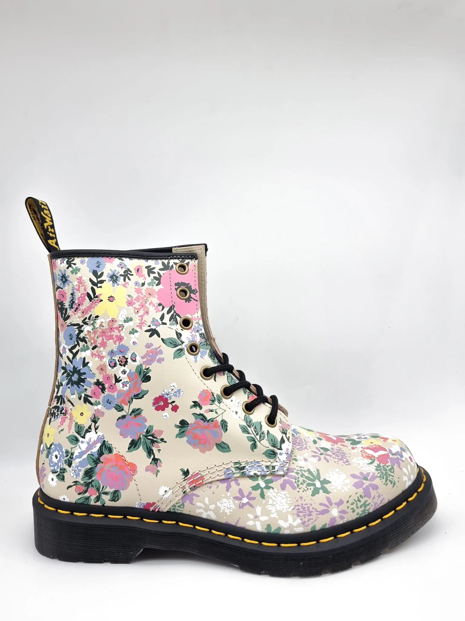 DR. MARTENS 1460 FLORAL MASH-UP CREAM