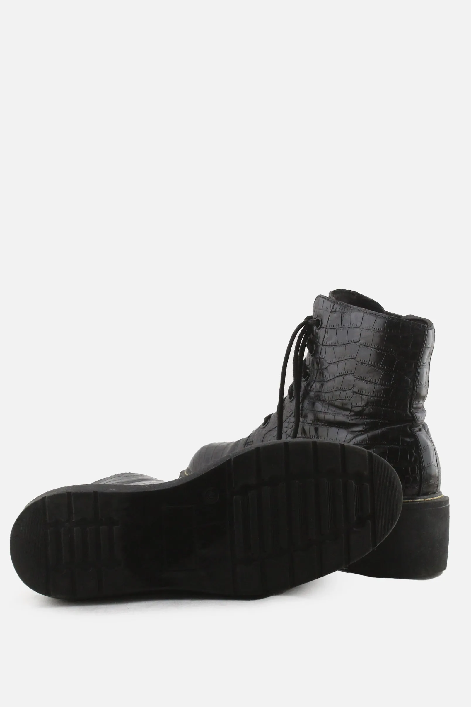 European Brand Laces Combat Boots | 100% Synthetic Leather