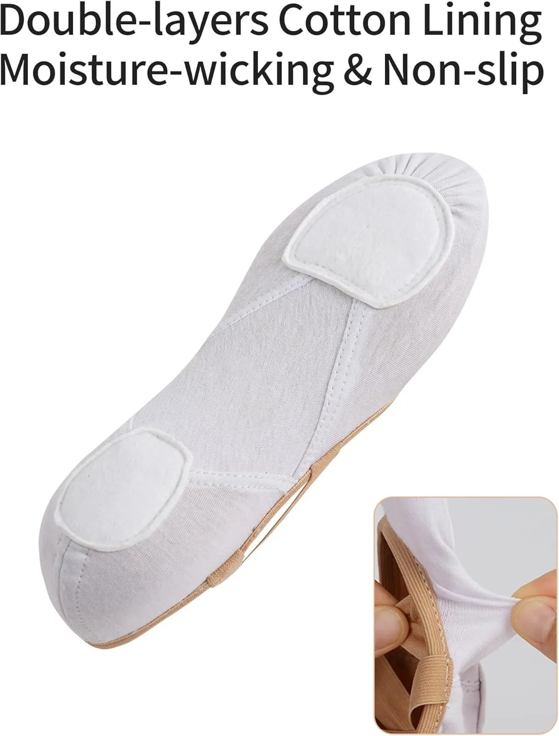 Girls Ballet Shoes, Full Stretchy Ballet Slippers for Big Kids/Women