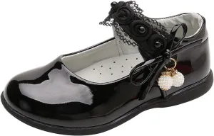 Girls Dress Shoes with Anti-Scratch Leather Par𝘁y Schools 𝗨niform Shoes Mary Jane Fashion Sneaker for Girls