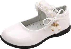 Girls Dress Shoes with Anti-Scratch Leather Par𝘁y Schools 𝗨niform Shoes Mary Jane Fashion Sneaker for Girls