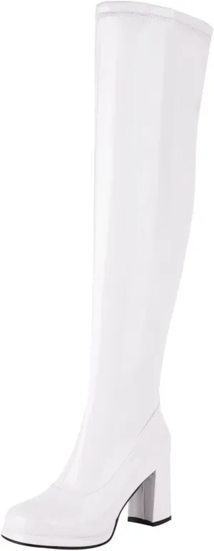 Knee High Rain Boots for Women Winter Fashion Solid Color Simple over The Knee High Boots for Women Rear Lace