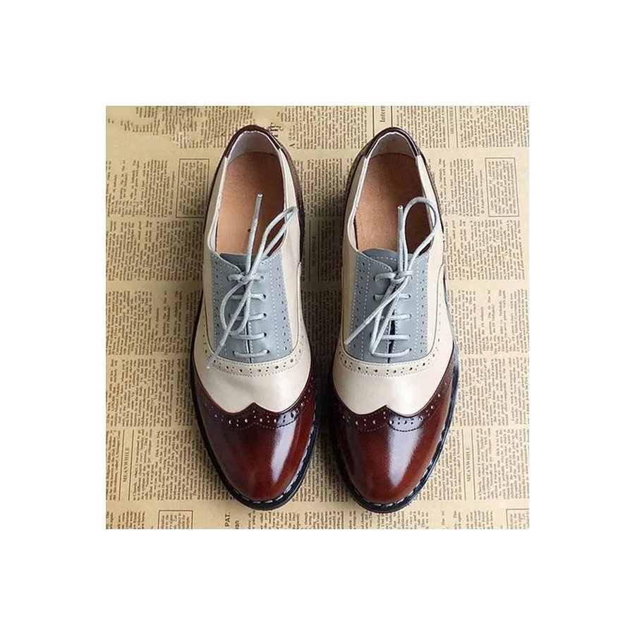 LaceLux Exquisite Patterned Lace-up Flats