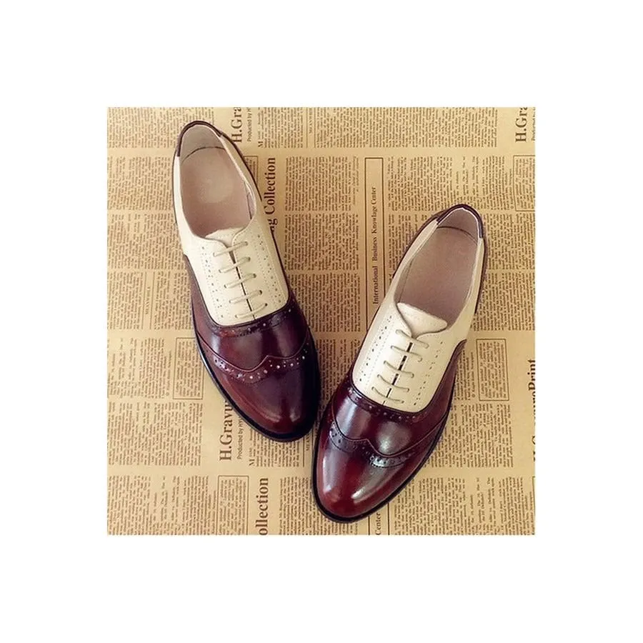 LaceLux Exquisite Patterned Lace-up Flats