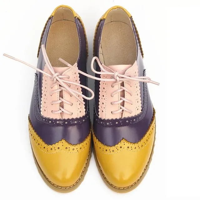 LaceLux Exquisite Patterned Lace-up Flats