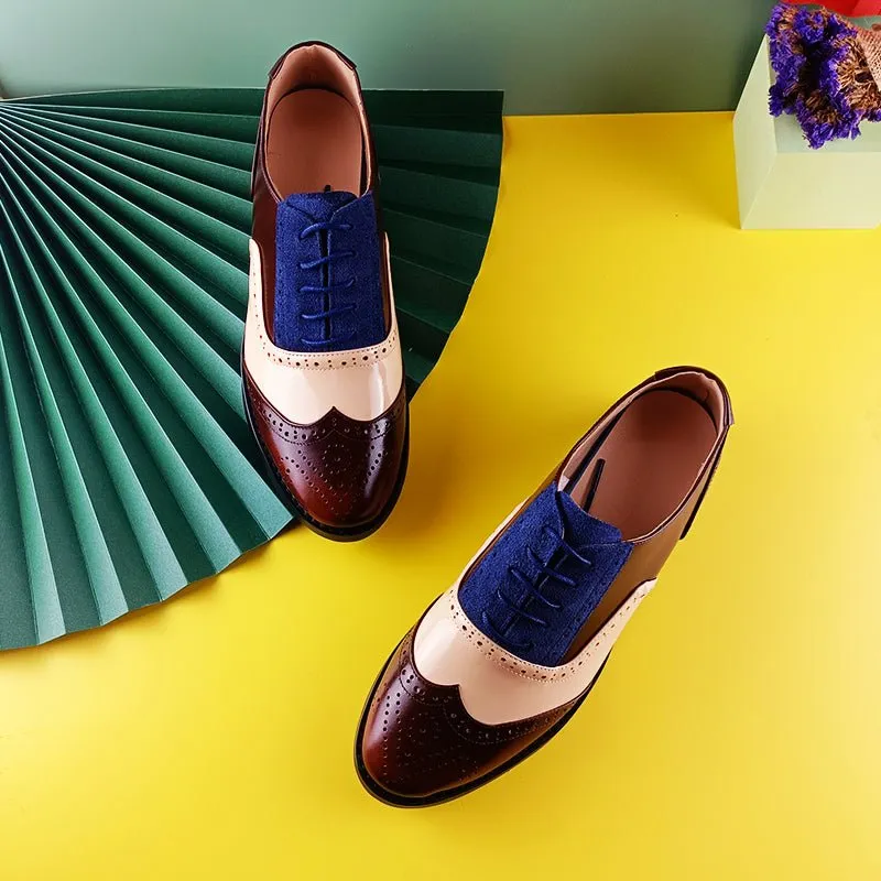 LaceLux Exquisite Patterned Lace-up Flats