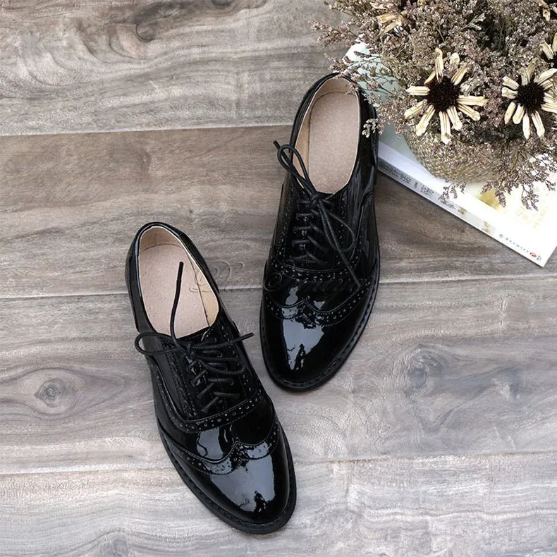 LaceLux Exquisite Patterned Lace-up Flats