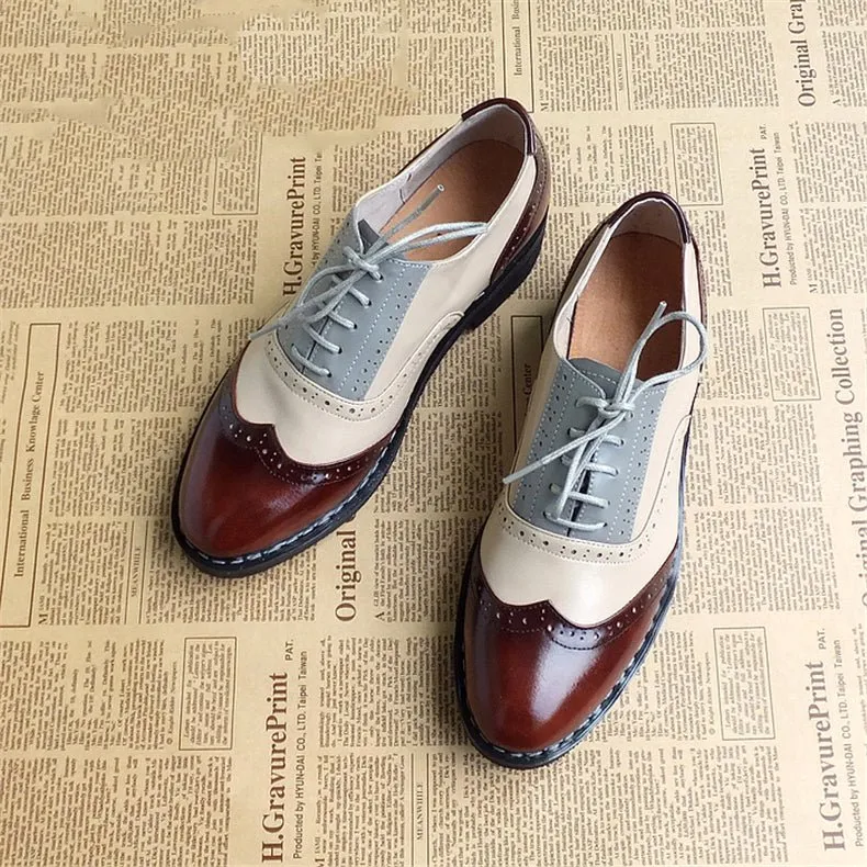 LaceLux Exquisite Patterned Lace-up Flats