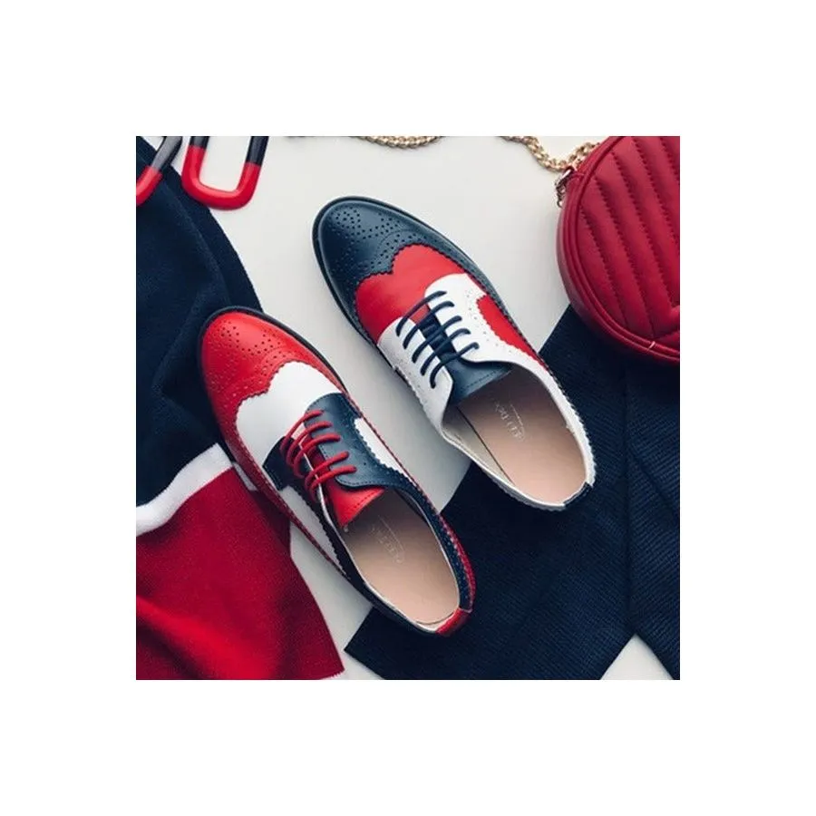 LaceLux Exquisite Patterned Lace-up Flats