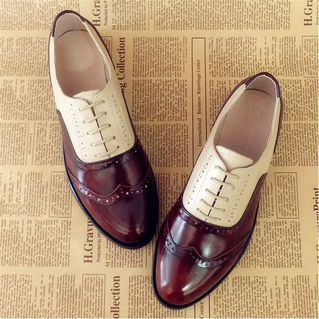 LaceLux Exquisite Patterned Lace-up Flats
