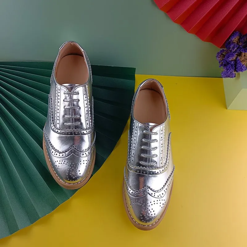 LaceLux Exquisite Patterned Lace-up Flats
