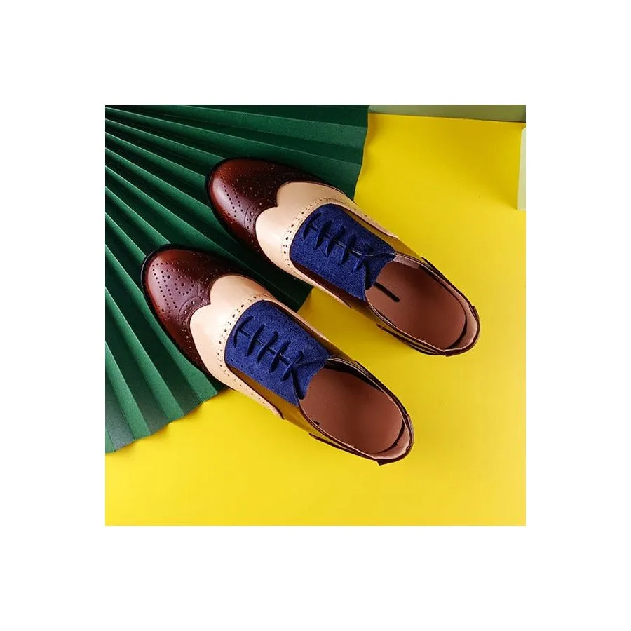 LaceLux Exquisite Patterned Lace-up Flats