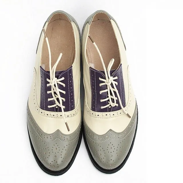 LaceLux Exquisite Patterned Lace-up Flats