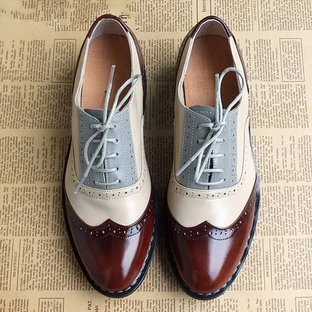 LaceLux Exquisite Patterned Lace-up Flats