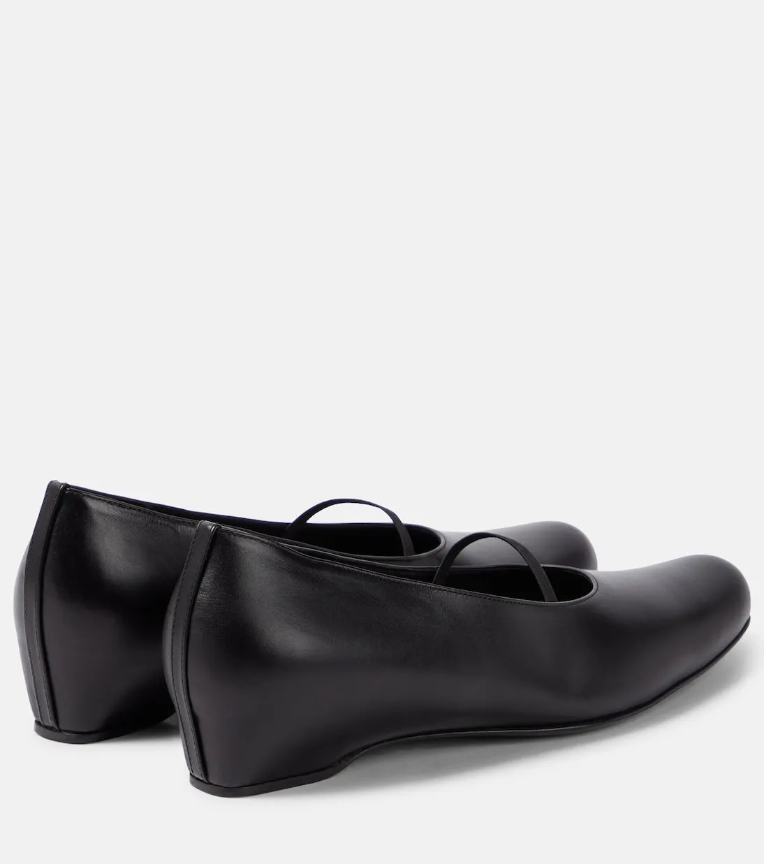 Marion The Row Leather Ballet Shoes, Black