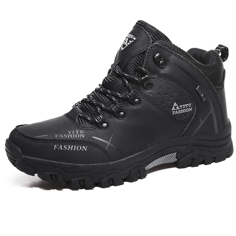 Men Boots Winter With Plush Warm Snow Boots Casual Men Winter Boots Work Shoes - MSWRB50421