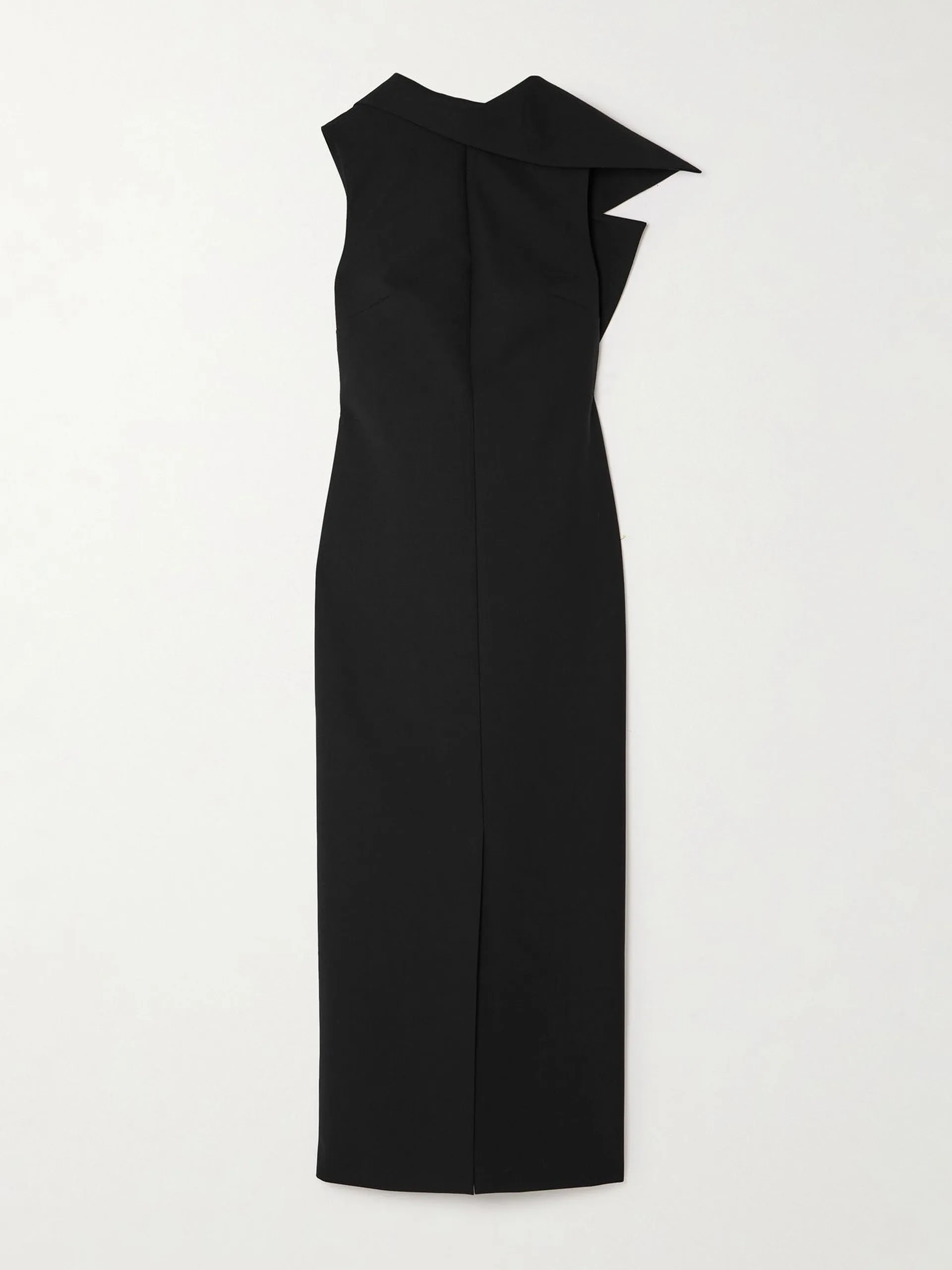 Open-back cady maxi dress