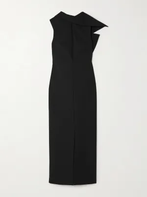 Open-back cady maxi dress
