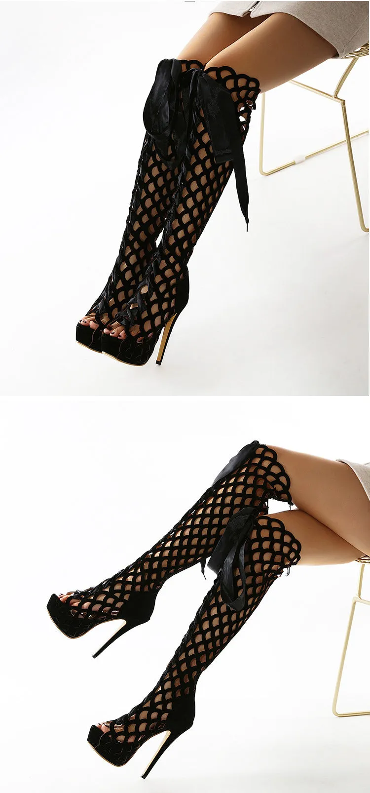 Over The Knee Gladiator Boots