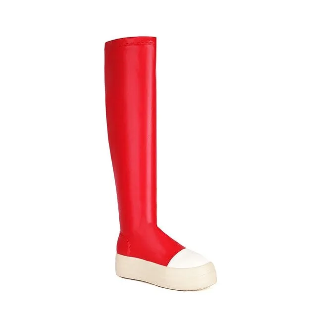 Pre Order:  Over-the-Knee Sneaker Boots