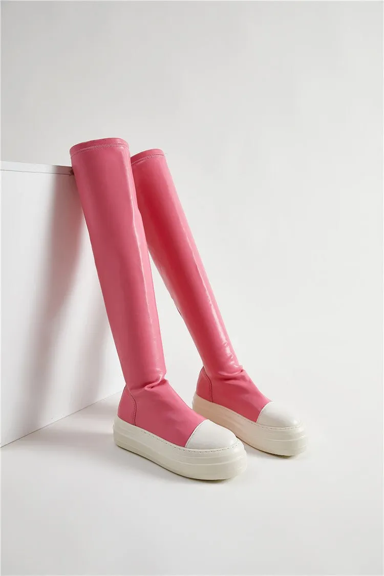 Pre Order:  Over-the-Knee Sneaker Boots