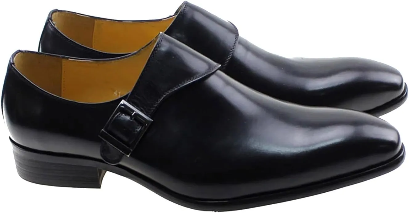 Santimon Men's Loafers Slip-Ons Dress Casual Business Shoes Genuine Leather Comfortable Driving Buckle Loafer Fashion Prom Wedding Formal Tuexdo Moccasins Zapatos Hombre