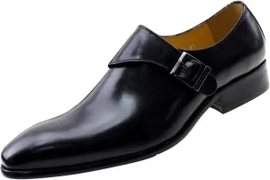 Santimon Men's Loafers Slip-Ons Dress Casual Business Shoes Genuine Leather Comfortable Driving Buckle Loafer Fashion Prom Wedding Formal Tuexdo Moccasins Zapatos Hombre
