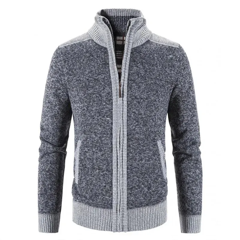 TEEK - Mens Patchwork Knitted Sweater Jacket