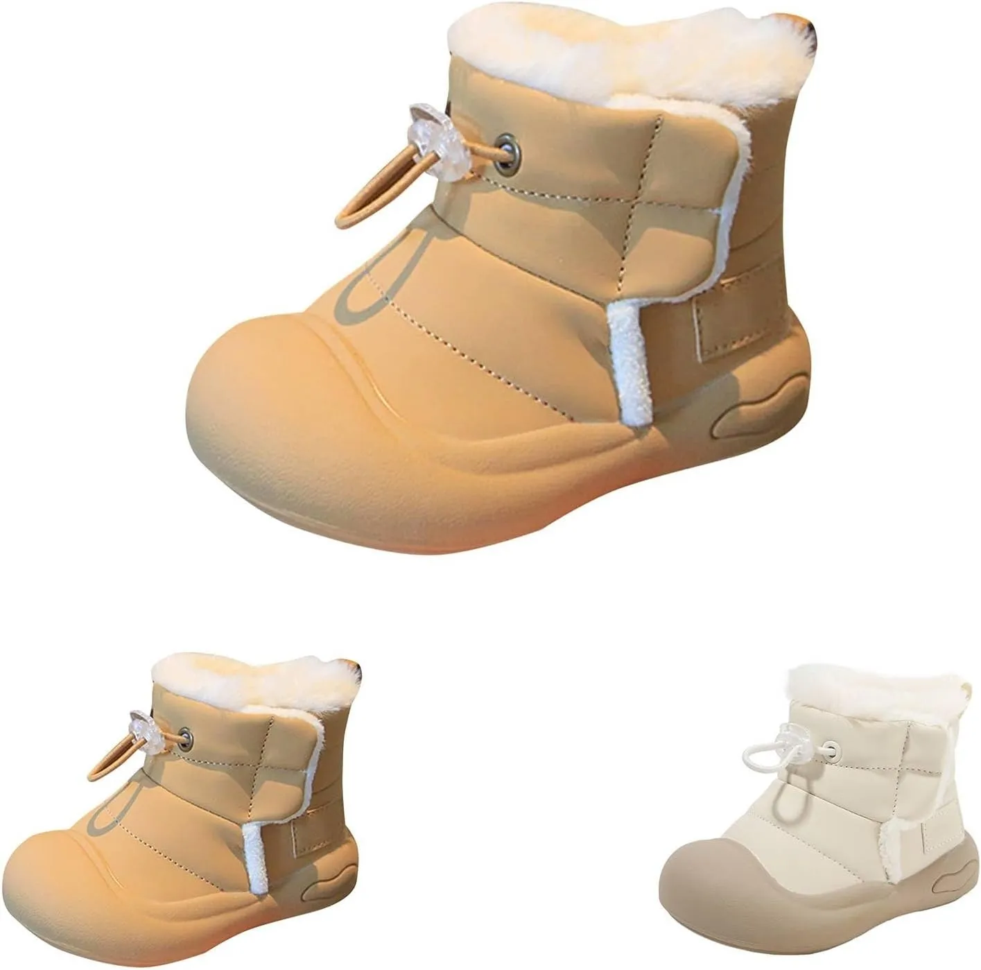 Toddler Girls Boys Plush Cotton Snow Shoes Unisex Faux Fr Lined Water Proof Non Slip Warm Cozy Hiking Ski Shoes 6 Boot