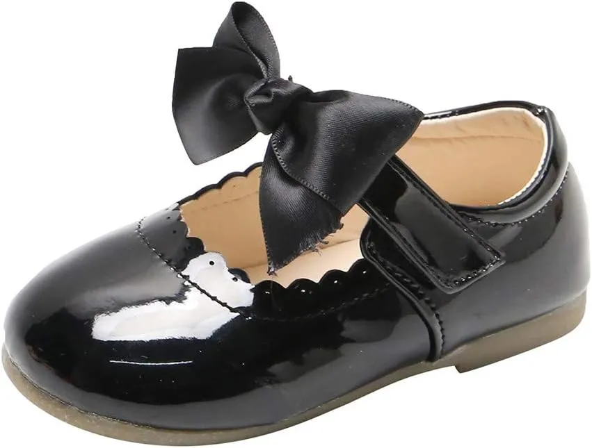 Toddler Girls Mary Jane Dress Shoes Ballet Flat Slip-On Bowknot Wedding Pary Size Five Toddler Boy Shoes