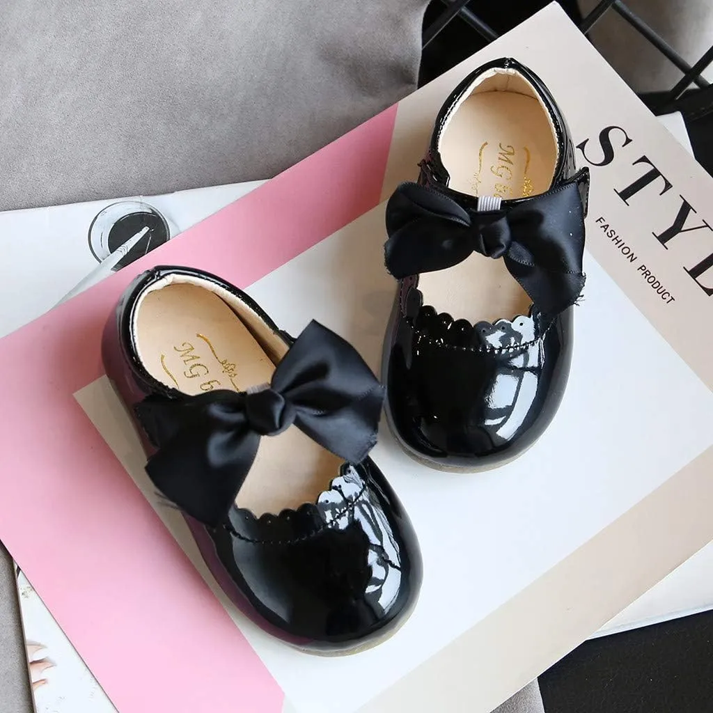 Toddler Girls Mary Jane Dress Shoes Ballet Flat Slip-On Bowknot Wedding Pary Size Five Toddler Boy Shoes