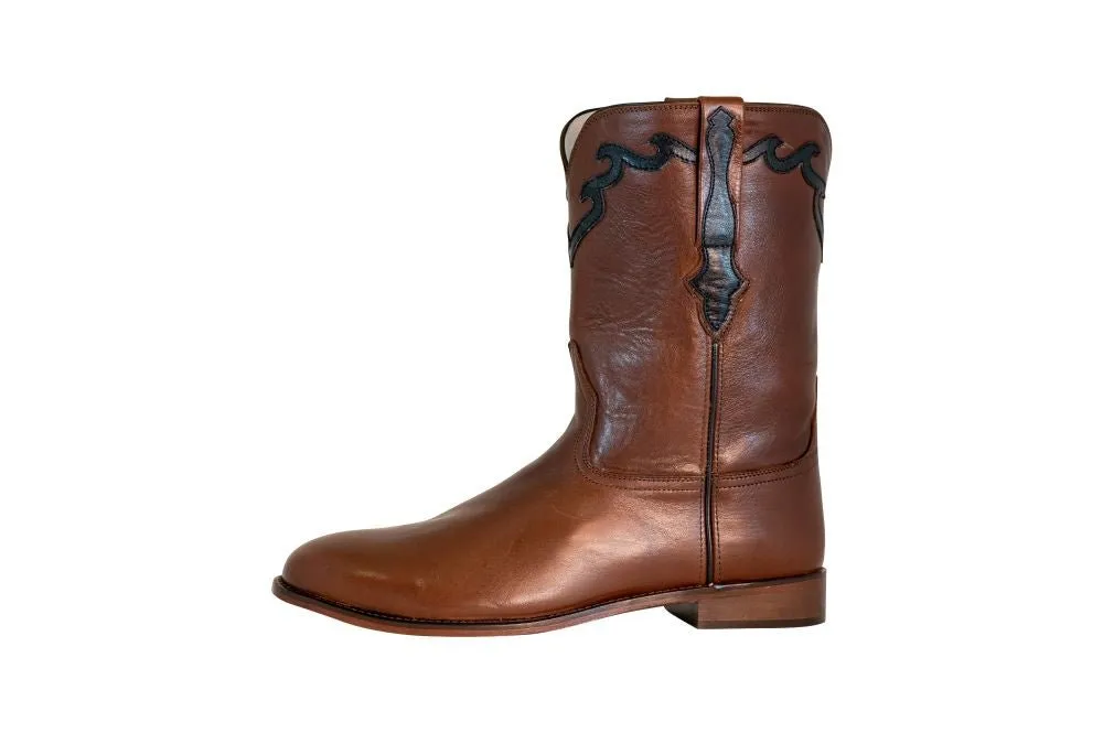 TuffRider Men's El Paso Leather Embroidered Round Toe Western Boots