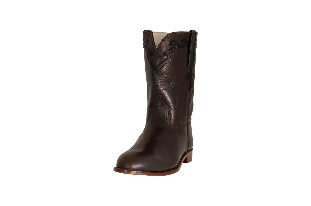 TuffRider Men's El Paso Leather Embroidered Round Toe Western Boots