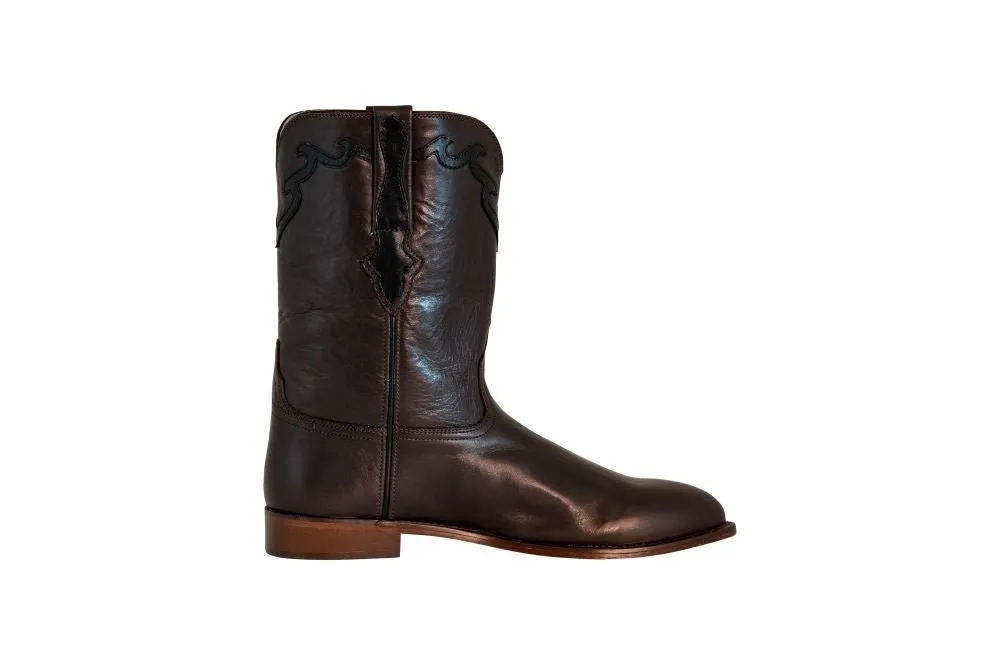 TuffRider Men's El Paso Leather Embroidered Round Toe Western Boots