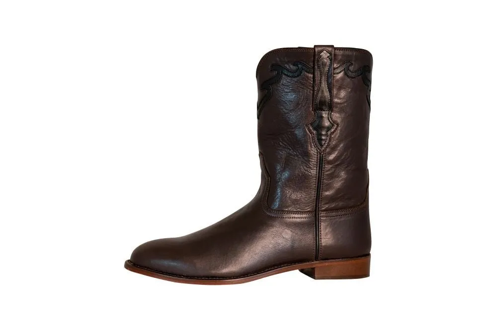 TuffRider Men's El Paso Leather Embroidered Round Toe Western Boots
