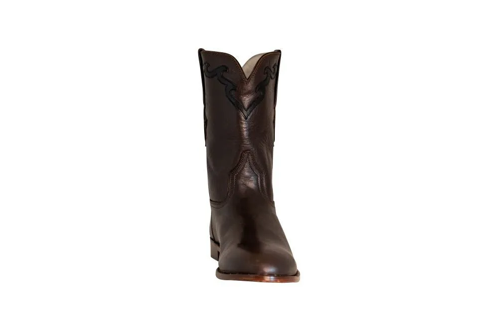 TuffRider Men's El Paso Leather Embroidered Round Toe Western Boots