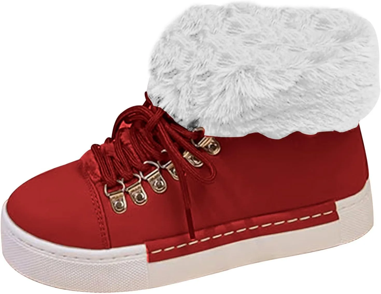 Womens Booties And Ankle Boots Plush Lined Lac Up Walking Boots Slip On Waterpoof Winter Boots For Women